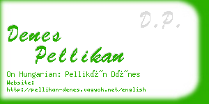 denes pellikan business card